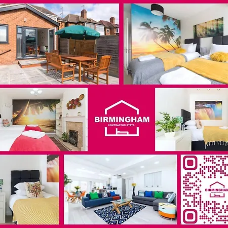 Ferienhaus Stunning Solihull Long - 4 Bedrooms With 7 Separate Beds, 2 Baths, Garden & Driveway By Contractor *
